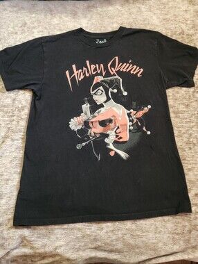 ​Jack Of All Trades DC Comics Harley Quinn Graphic Print Black Tee Size Medium